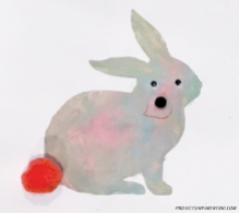 Bunny Silouette Painting 2