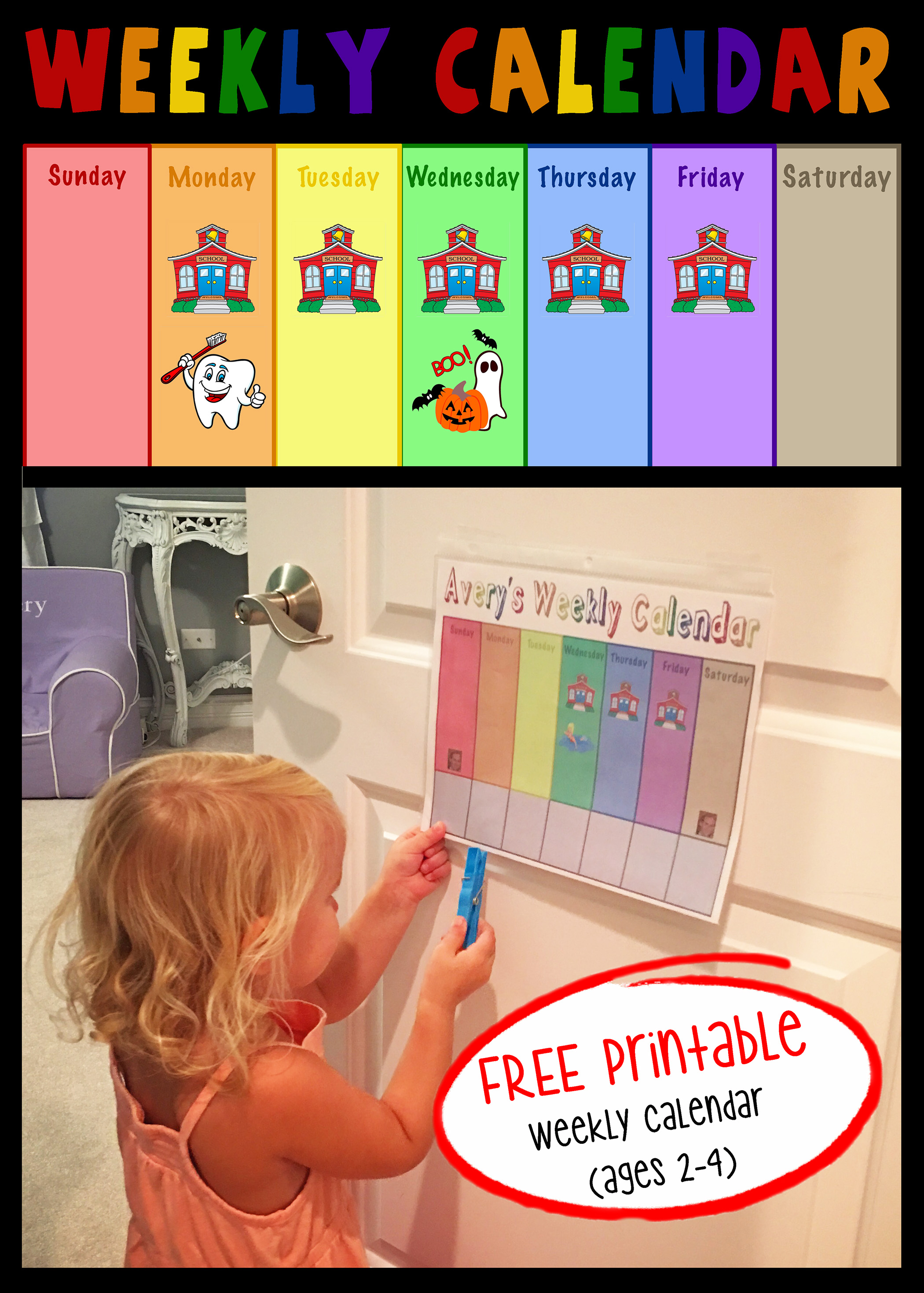 ﻿Toddler Weekly Calendar | Projects In Parenting